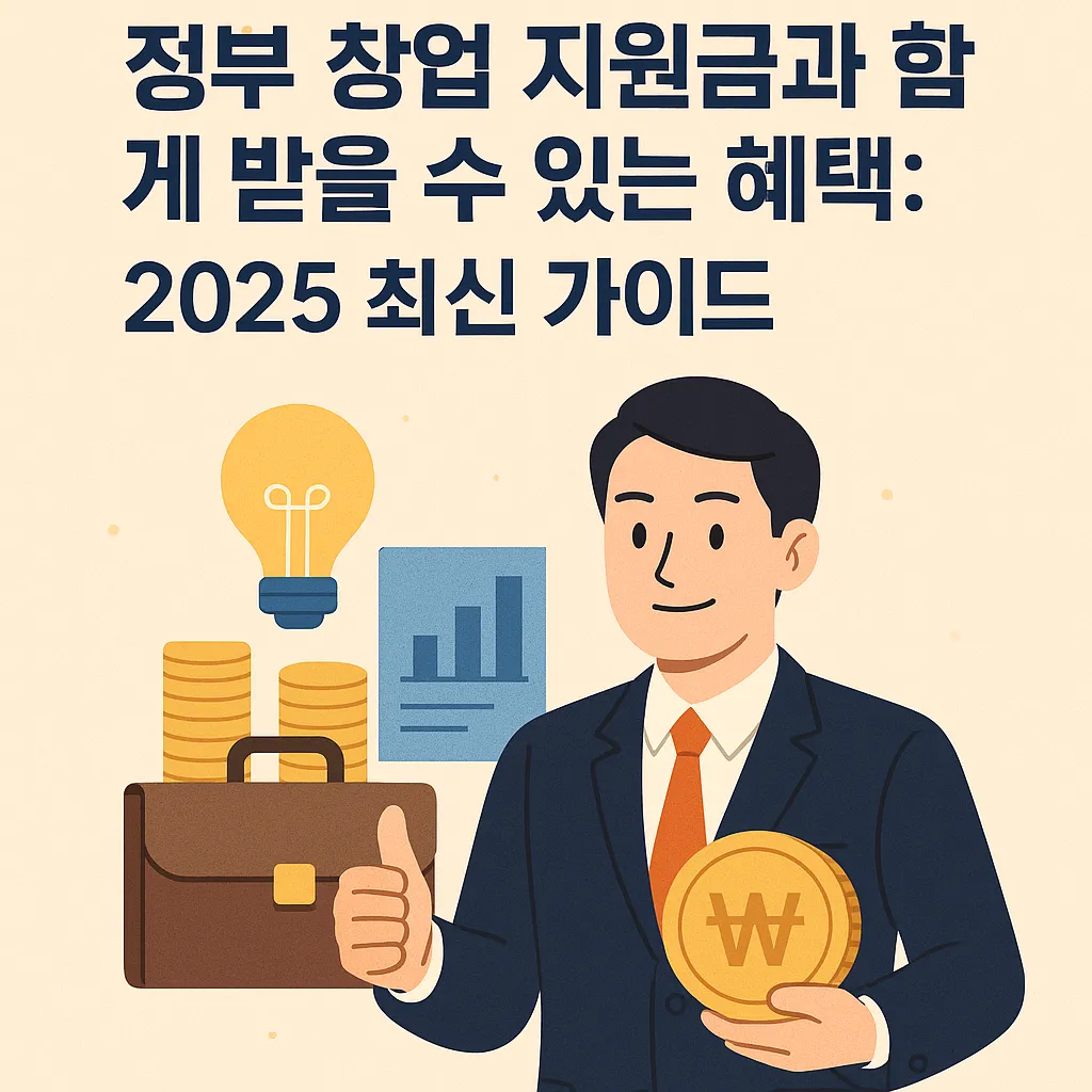 정부 창업 지원금 지원금과 함께 받을 수 있는 혜택