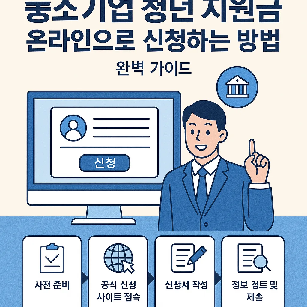 중소기업 청년 지원금 온라인으로 신청하는 방법