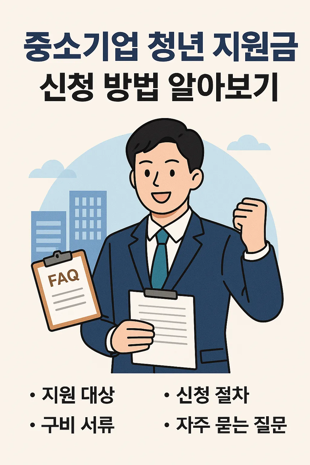중소기업 청년 지원금 지원금 신청 순서