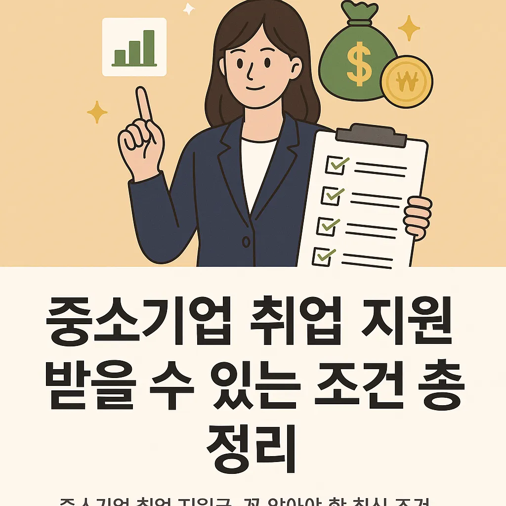 중소기업 취업 지원금 받을 수 있는 조건 총정리
