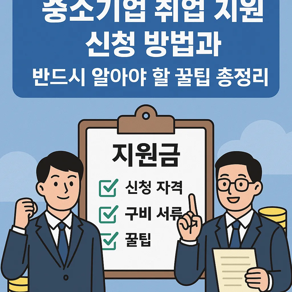 중소기업 취업 지원금 신청 방법과 꿀팁
