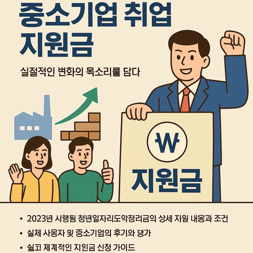 중소기업 취업 지원금 실제 후기 모음