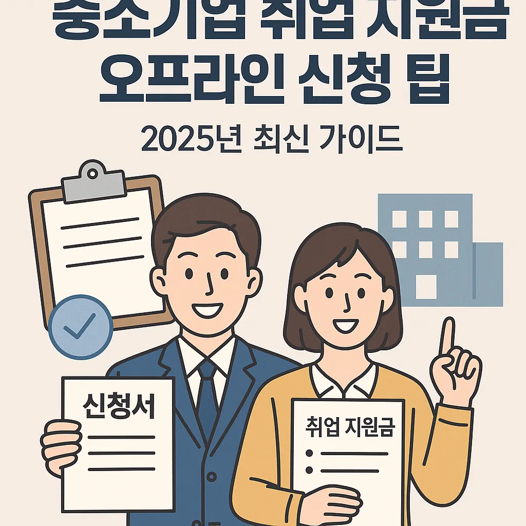 중소기업 취업 지원금 오프라인 신청 팁