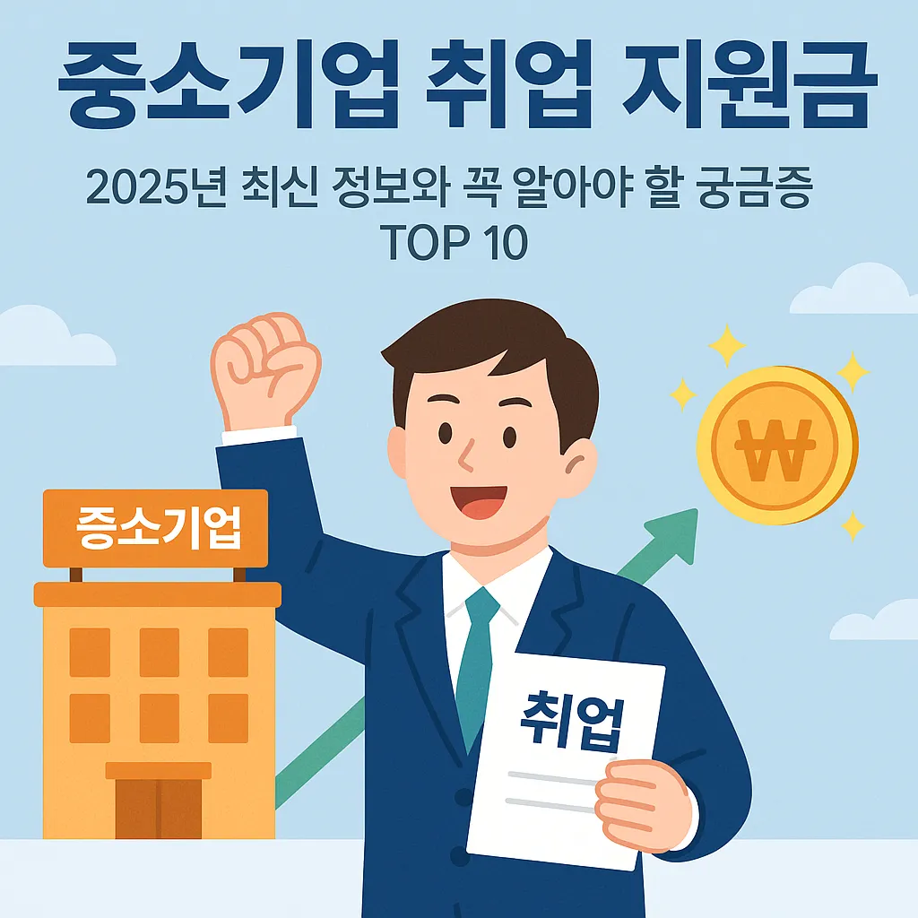 중소기업 취업 지원금 자주 묻는 질문 BEST 10