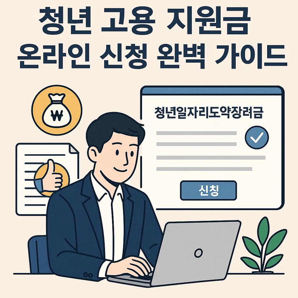 청년 고용 지원금 온라인으로 신청하는 방법
