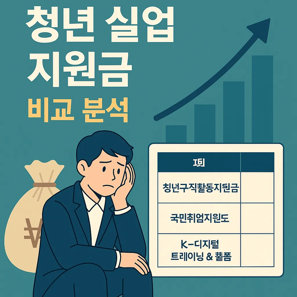 청년 실업 지원금 지원금 비교 분석
