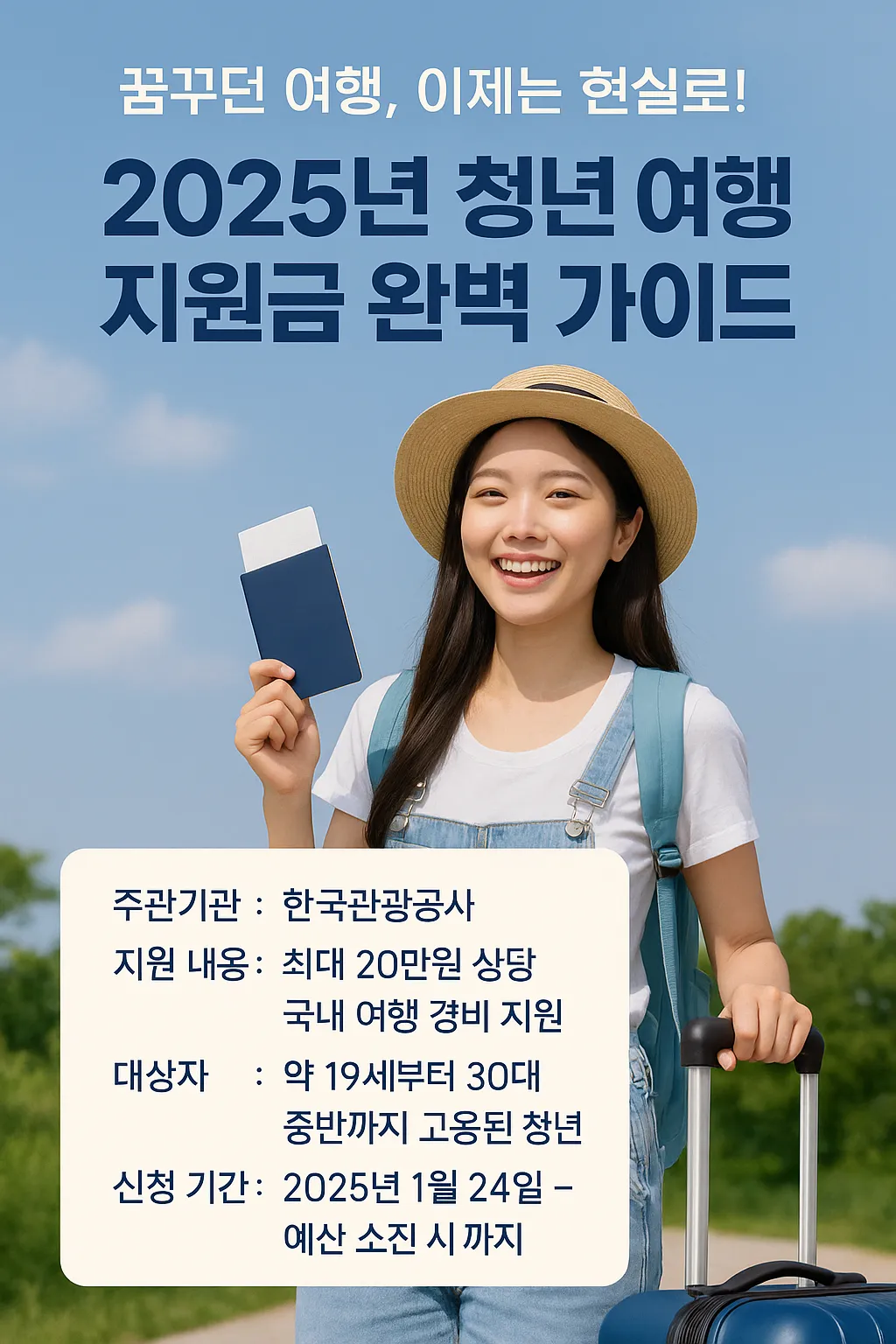 청년 여행 지원금 신청 방법과 꿀팁
