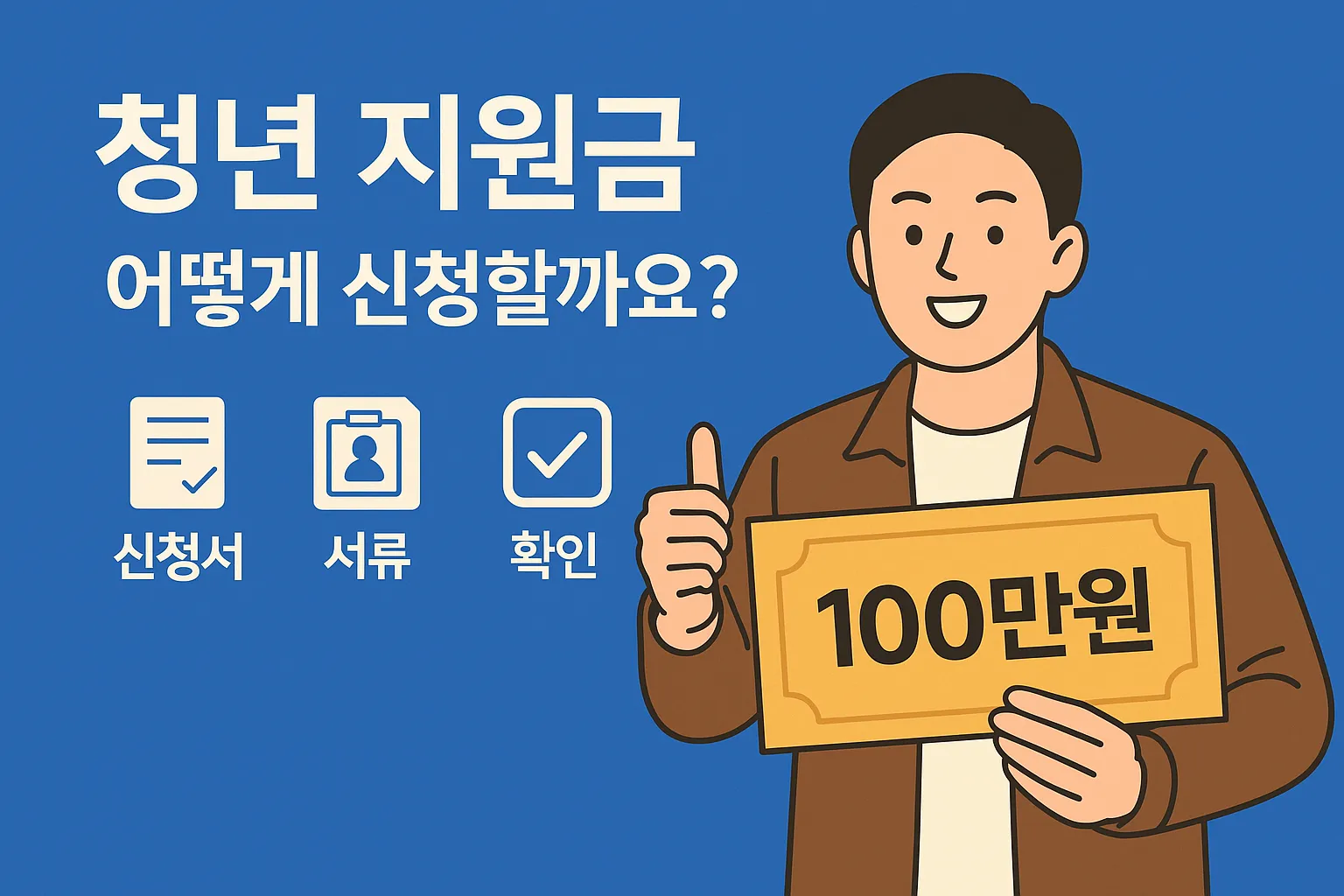 청년 지원금 100 만원 신청 방법과 꿀팁