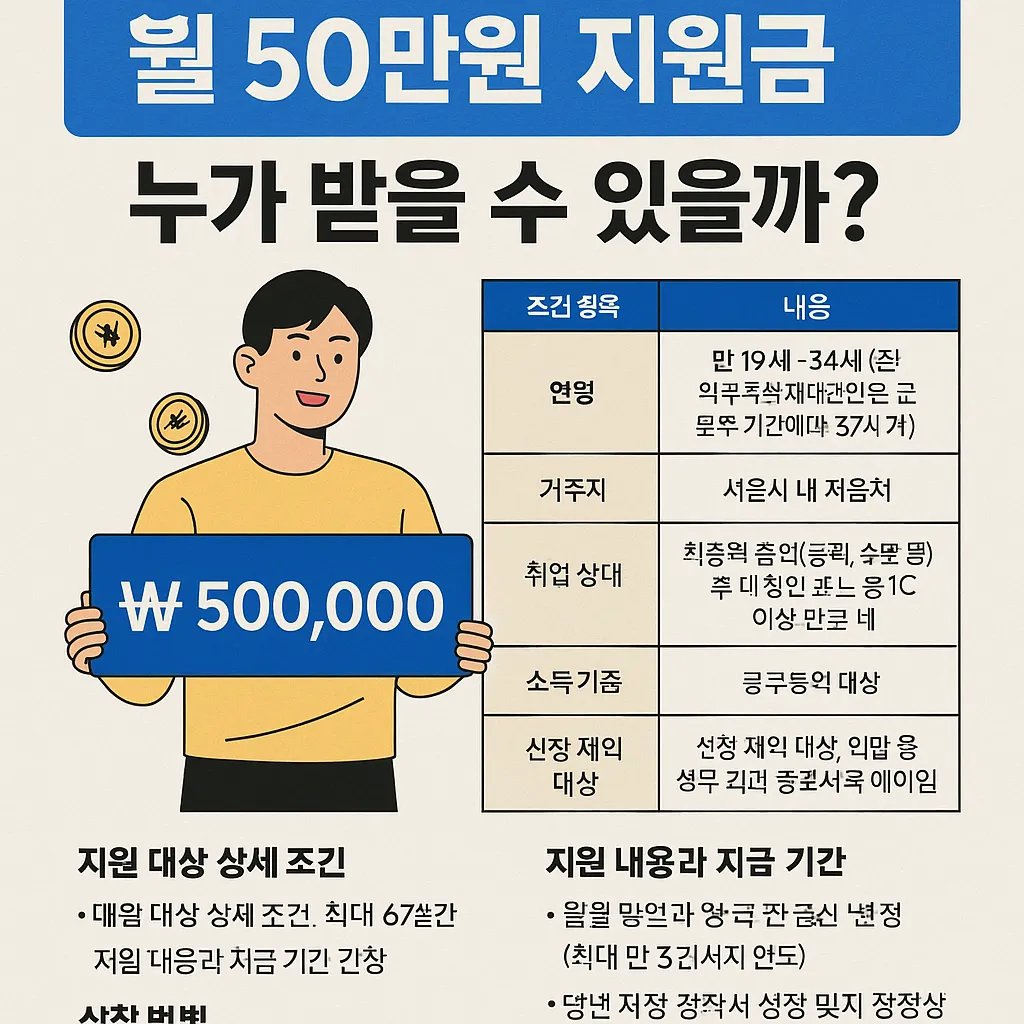 청년지원금 50만원 지원금과 함께 받을 수 있는 혜택