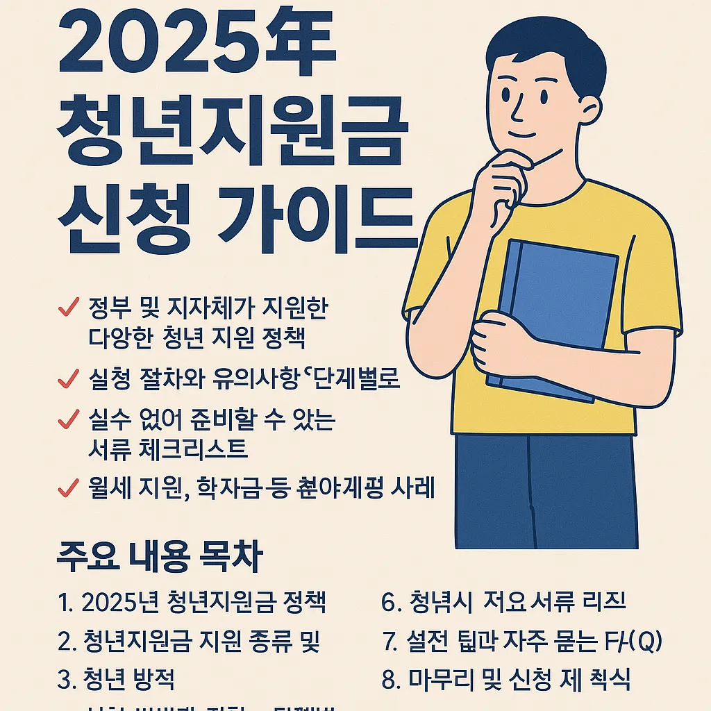청년지원금 신청 받는 법 한눈에 보기