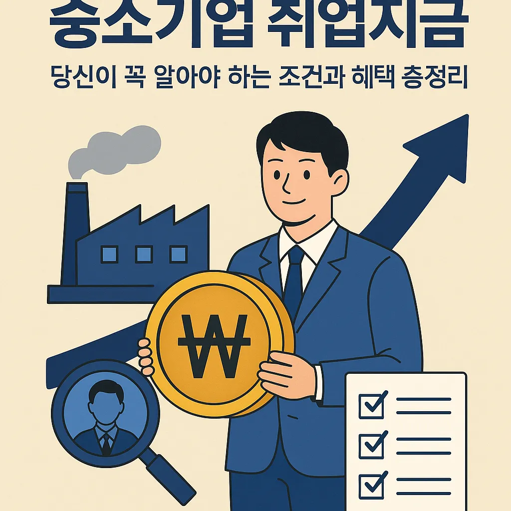 중소기업 취업 지원금 대상자 조건과 혜택