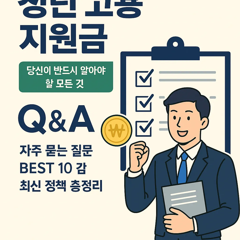 청년 고용 지원금 자주 묻는 질문 BEST 10