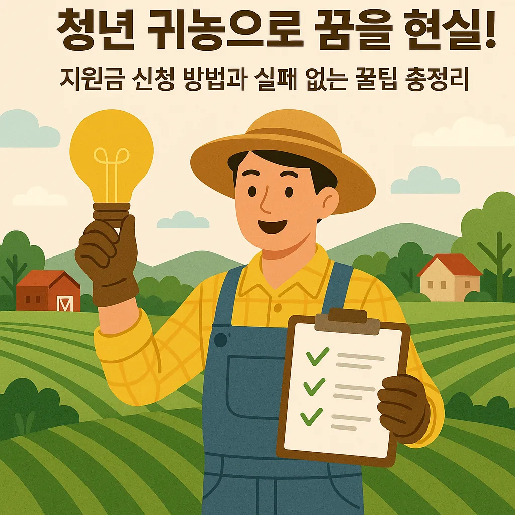 청년 귀농 지원금 신청 방법과 꿀팁