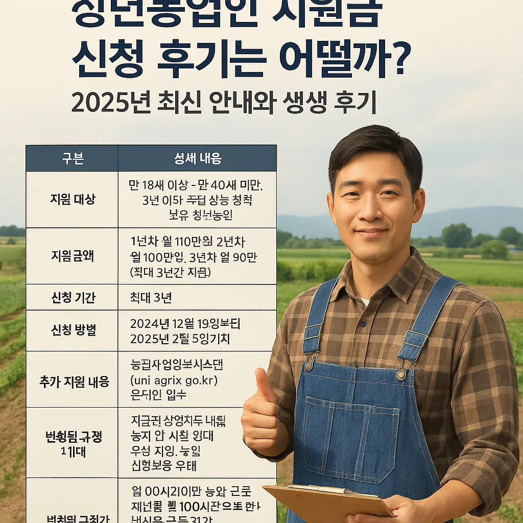 청년 귀농 지원금 신청 후기는 어떨까?