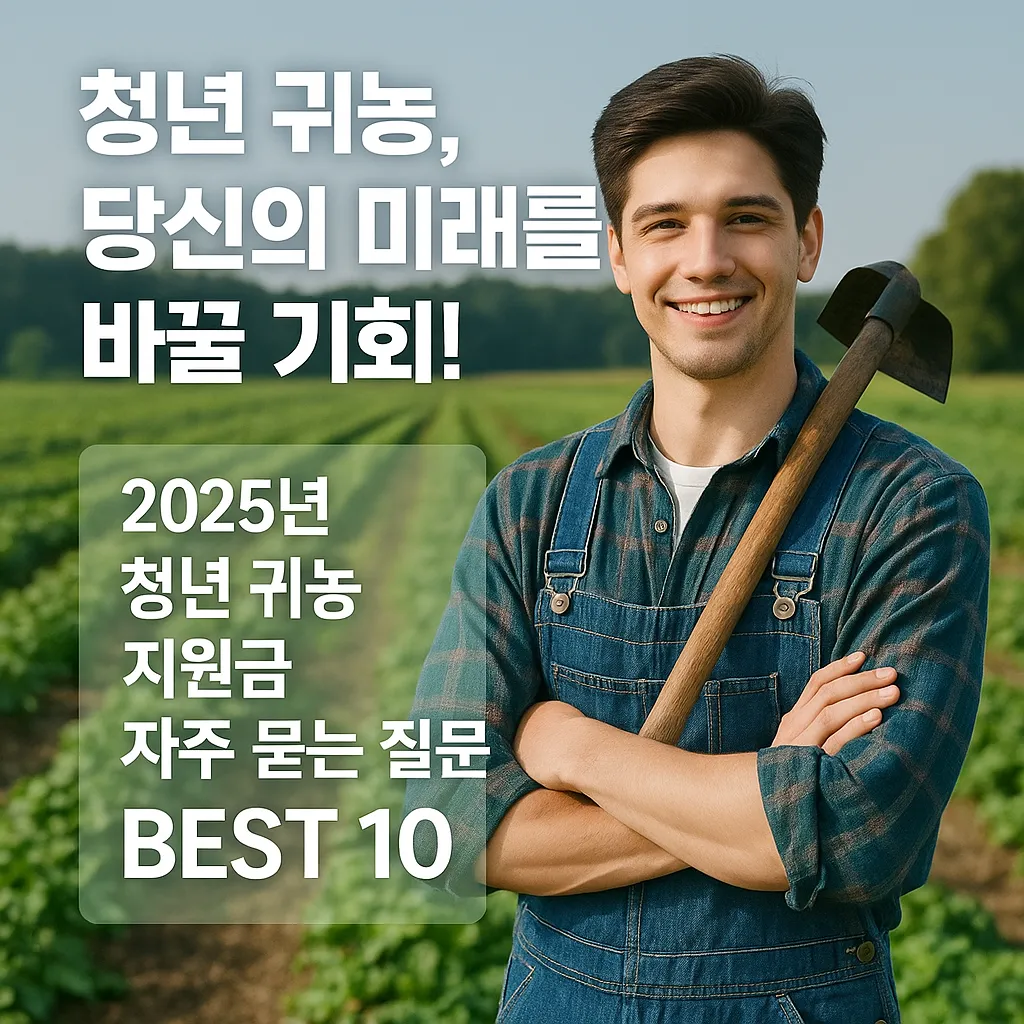 청년 귀농 지원금 자주 묻는 질문 BEST 10