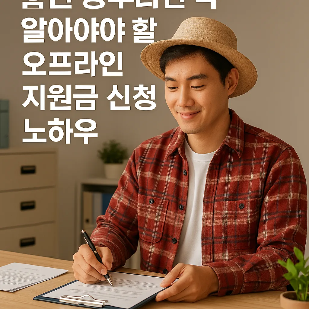 청년 농부 지원금 오프라인 신청 팁