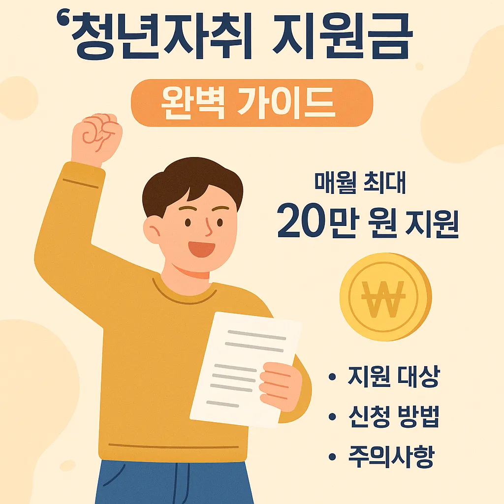 청년 자취 지원금 온라인으로 신청하는 방법
