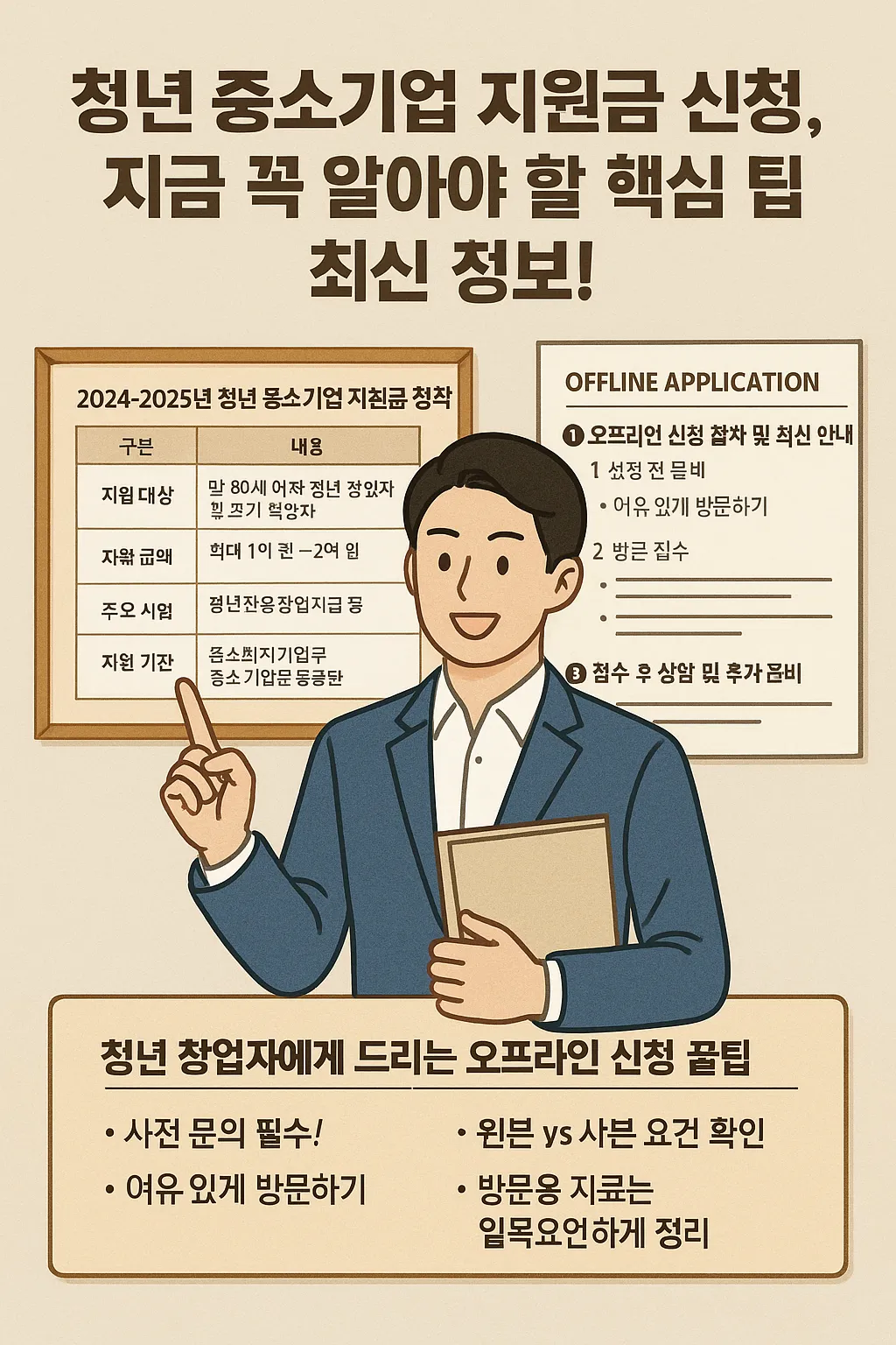 청년 중소기업 지원금 오프라인 신청 팁