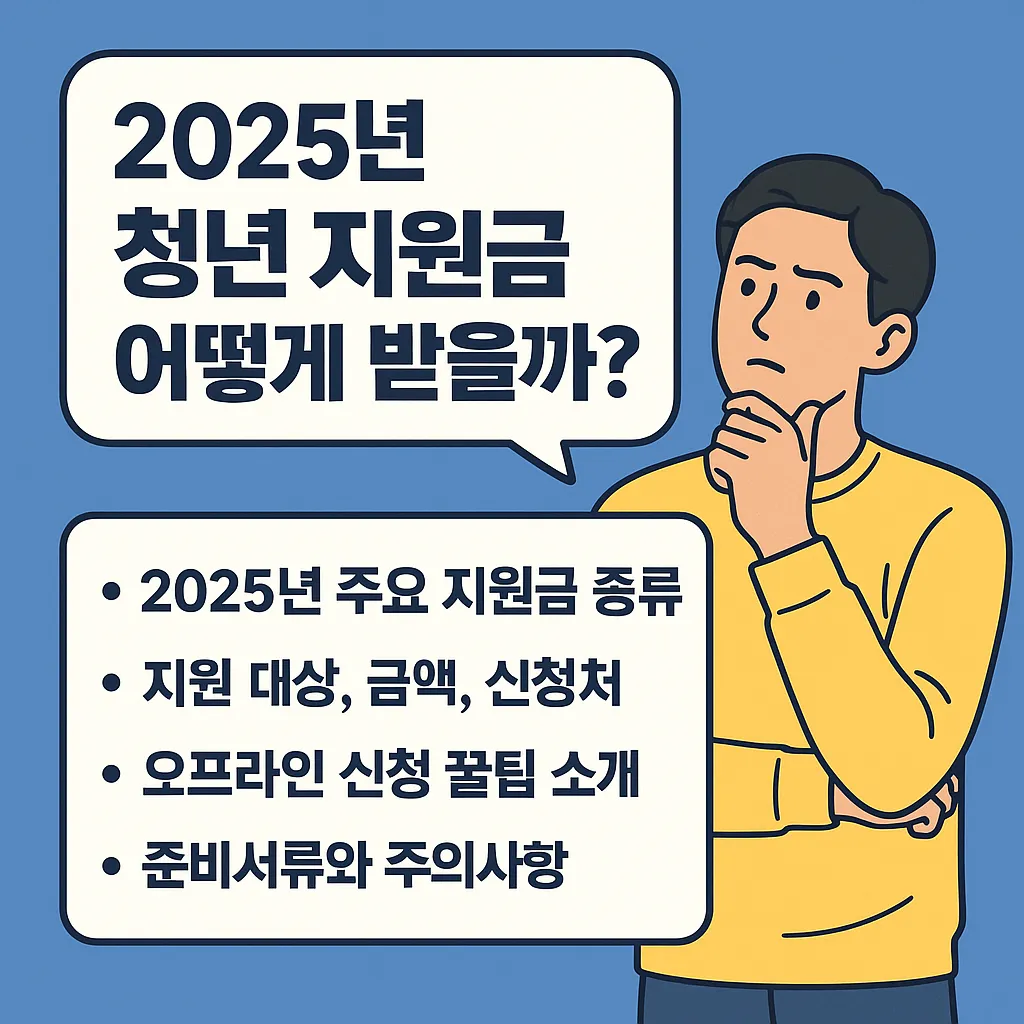 청년 지원금 종류 오프라인 신청 팁