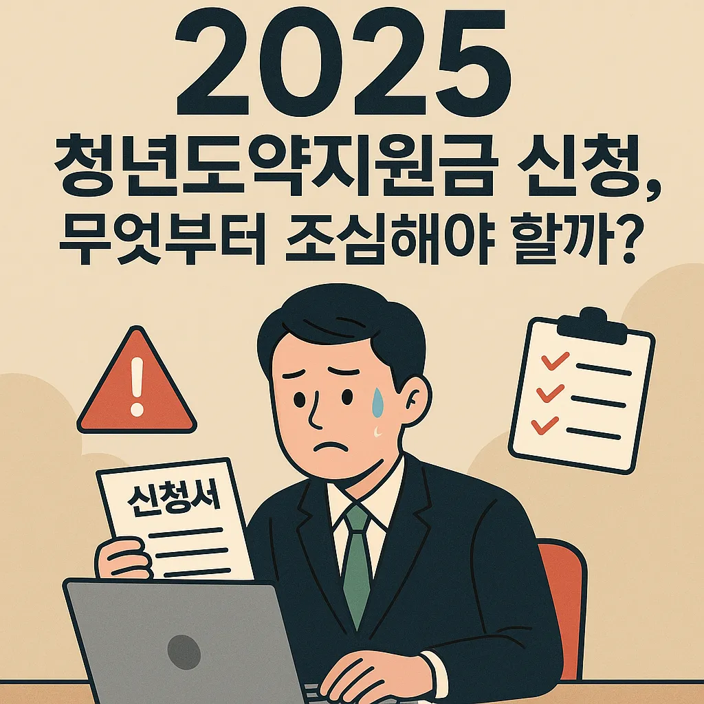 청년도약지원금 신청 시 주의할 점