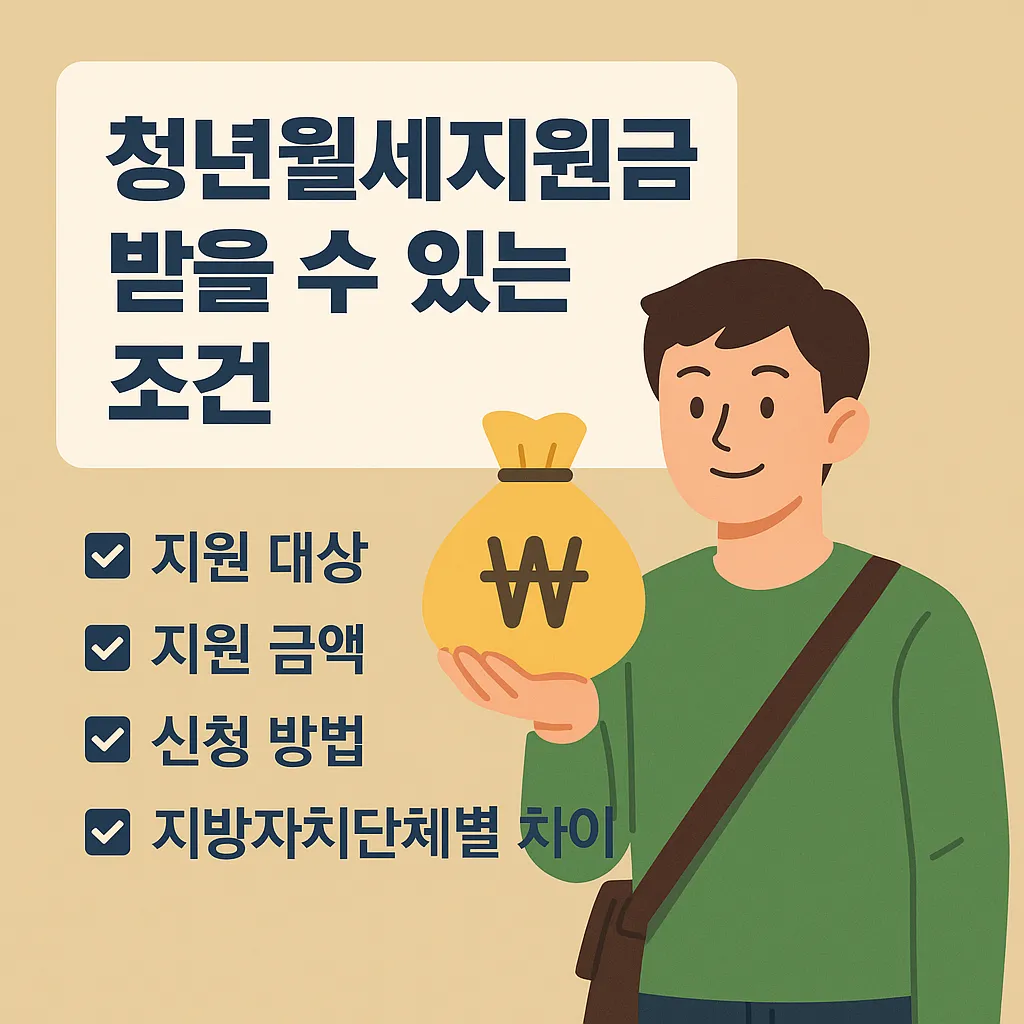 청년월세지원금 받을 수 있는 조건 총정리