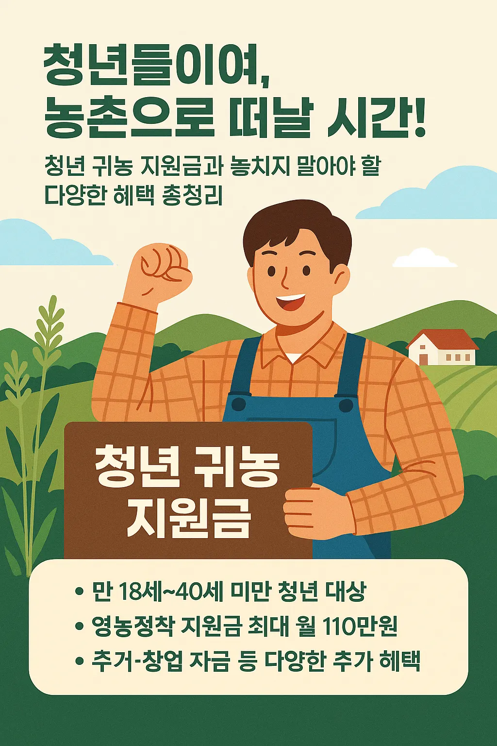 청년 귀농 지원금 지원금과 함께 받을 수 있는 혜택