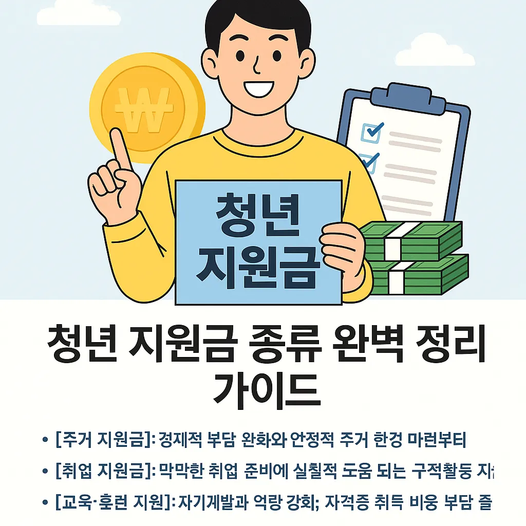 청년 지원금 종류 완벽 정리 가이드