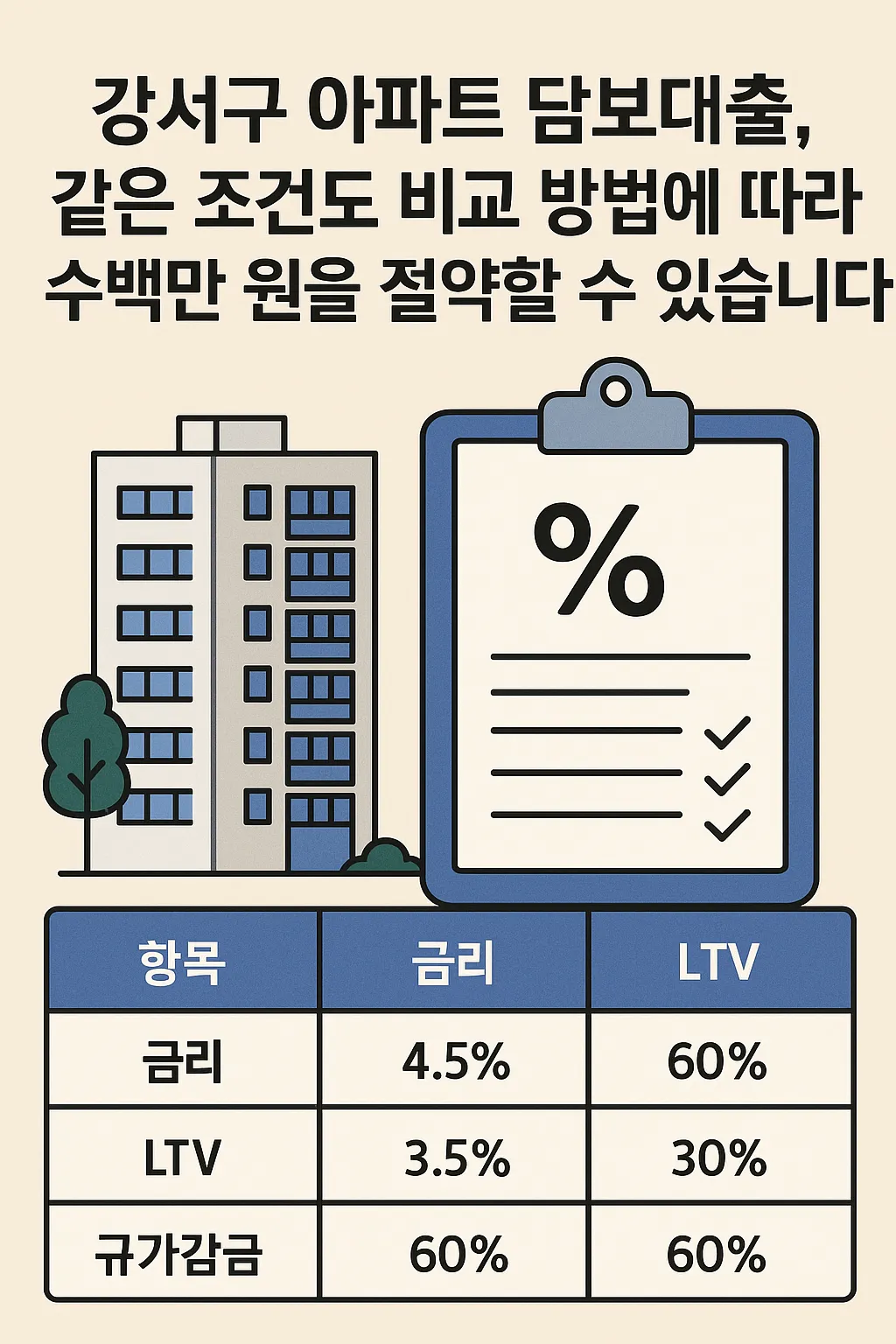 강서구 아파트 담보대출, 한눈에 비교·절약 팁