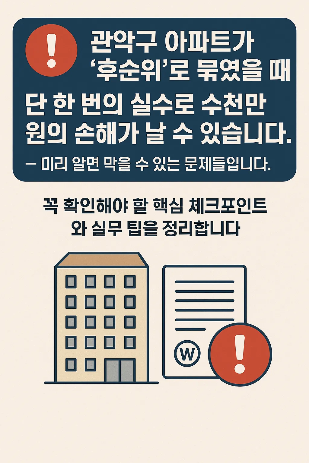 관악구 아파트 후순위 대출, 꼭 알아야 할 필수 체크포인트