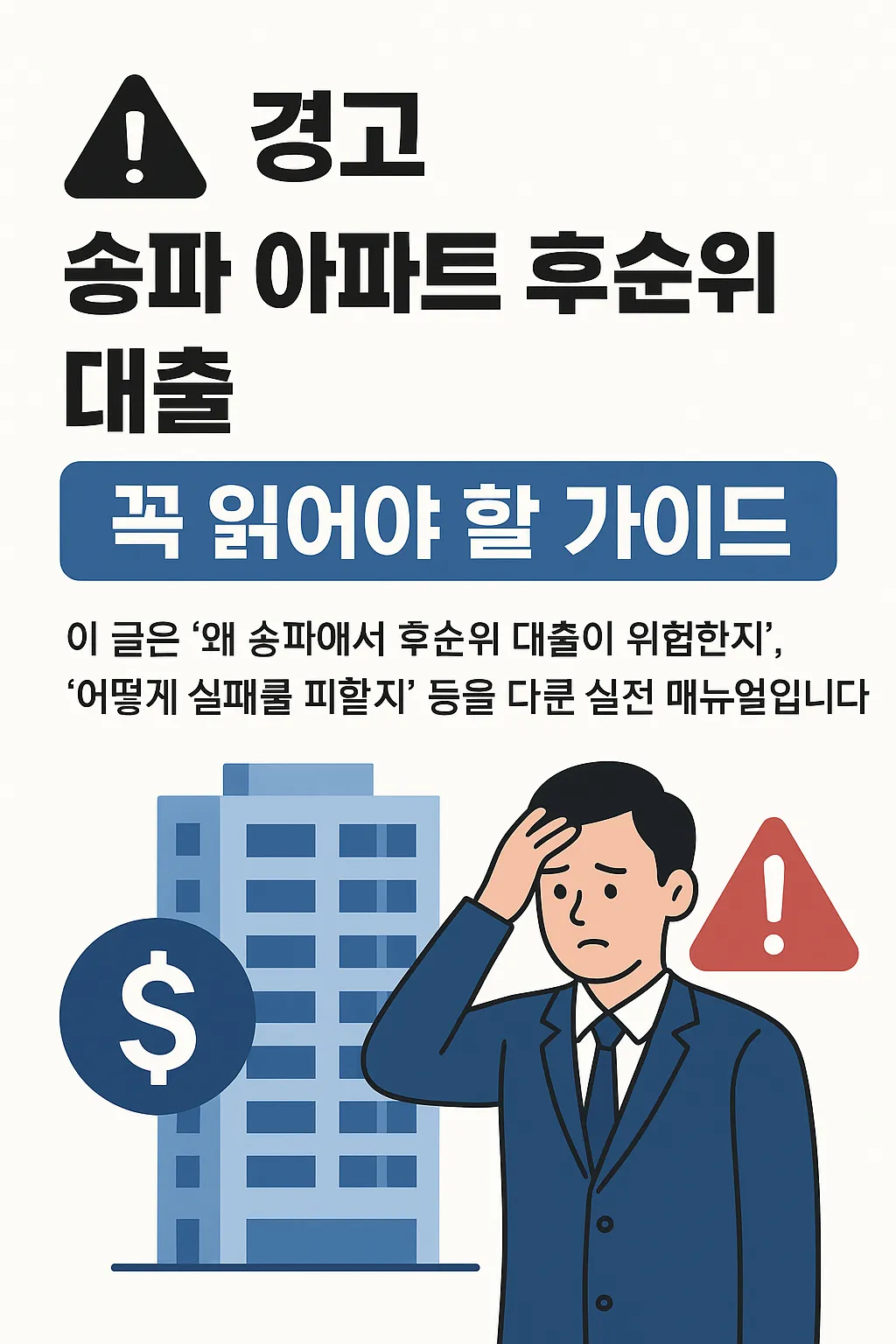 송파 아파트 후순위 대출, 실패하지 않는 전략