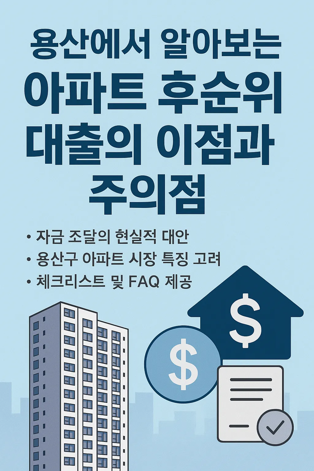 용산에서 알아보는 아파트 후순위 대출의 이점과 주의점