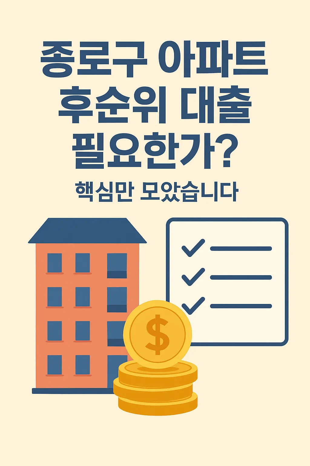 종로구 아파트 후순위 대출, 선택 전 알아야 할 핵심 포인트